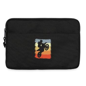 Retro Motocross Graphics - Laptop bag 13" - black - Front