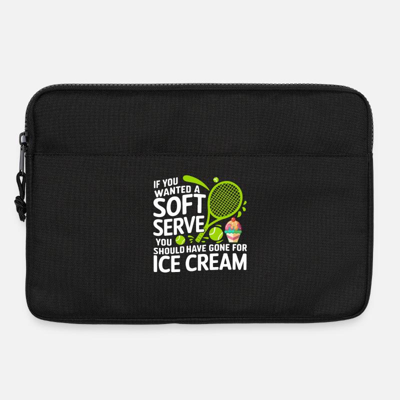 Soft Serve vs Eiscreme Cartoon-Zitat - Laptoptasche 13" - Schwarz