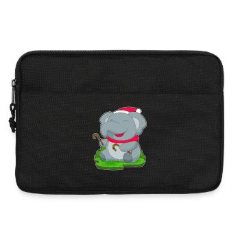 Elephant Christmas Candy Cane - Laptop bag 13" - black - Front