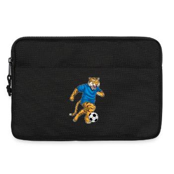 Tiger Fußballspieler Fußball - Laptoptasche 13" - Schwarz - Vorne