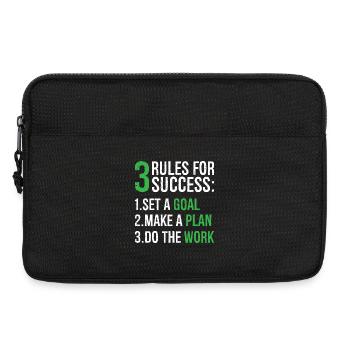 3 rules for success - Laptop bag 13" - black - Front