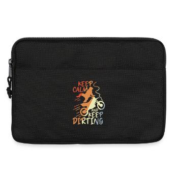 Restez calme et continuez à salir - Sacoche pour ordinateur portable 13 pouces - noir - Devant