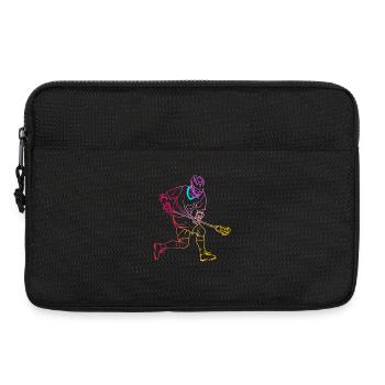 Lacrosse Player Drawing - Laptop bag 13" - black - Front