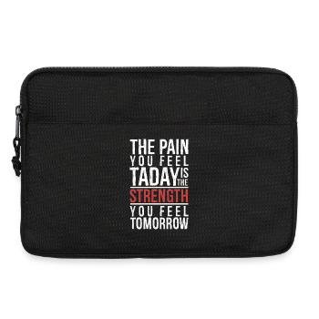 La douleur que vous ressentez aujourd’hui est la force - Sacoche pour ordinateur portable 13 pouces - noir - Devant