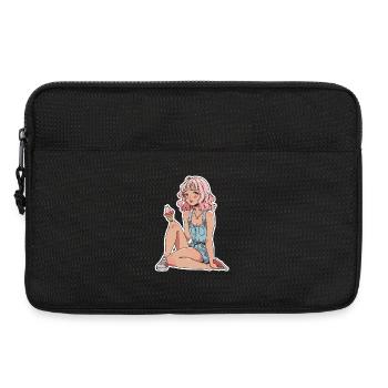 Fille de crème glacée - Sacoche pour ordinateur portable 13 pouces - noir - Devant