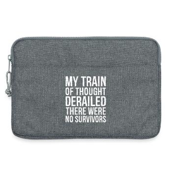 my train of thought derailed - Laptop bag 13" - heather grey - Front