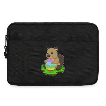 Oeuf de Pâques Castor - Sacoche pour ordinateur portable 13 pouces - noir - Devant