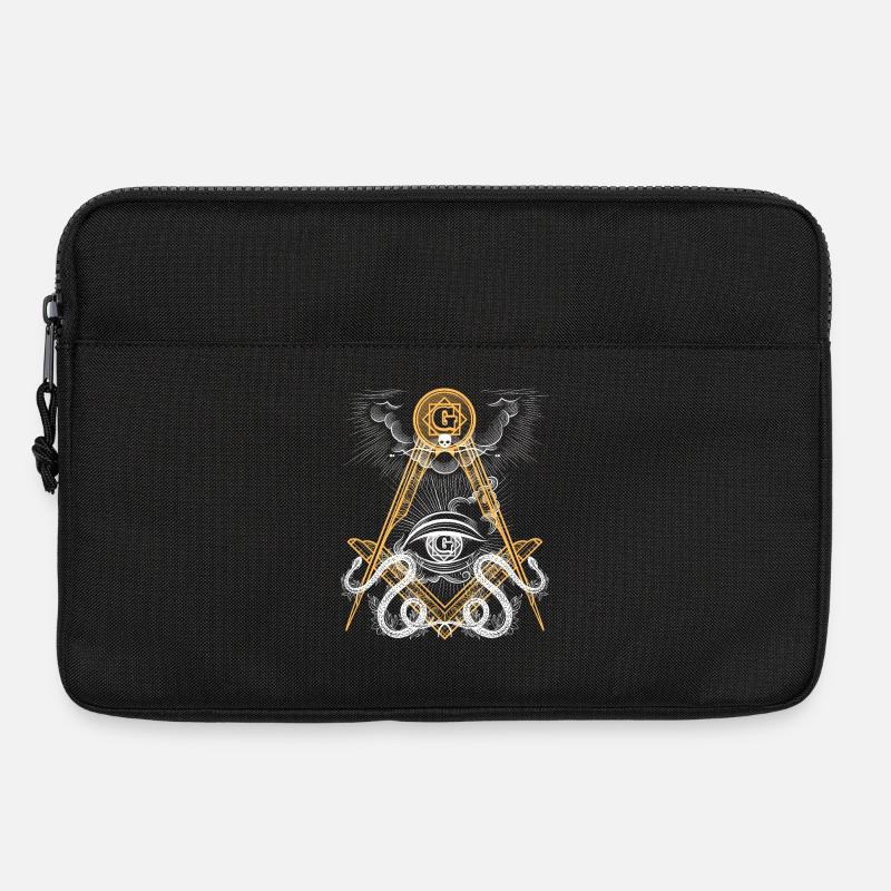 Freimaureraugen-Emblem - Laptoptasche 13" - Schwarz