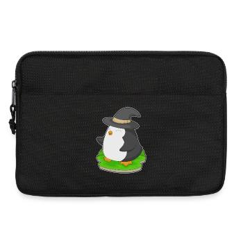 Pinguin Halloween Hexe - Laptoptasche 13" - Schwarz - Vorne