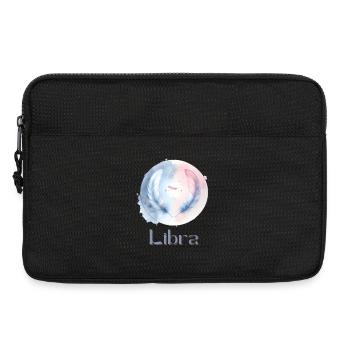 Elegant Libra Zodiac Watercolor Gift - Laptop bag 13" - black - Front