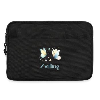 Elegantes Zwillinge Sternzeichen Aquarell Geschenk - Laptoptasche 13" - Schwarz - Vorne