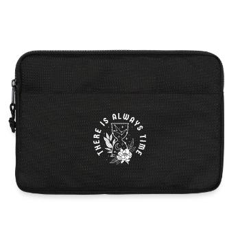 Citation du temps Sablier Fleurs - Sacoche pour ordinateur portable 13 pouces - noir - Devant