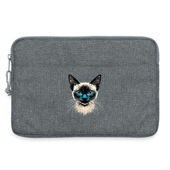 Siamkatze Siam Katze Siamese Cat Siamesen Katzen - Laptoptasche 13" - Grau meliert - Vorne