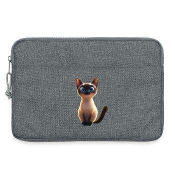 Siamkatze Siam Katze Siamese Cat Siamesen Katzen - Laptoptasche 13" - Grau meliert - Vorne