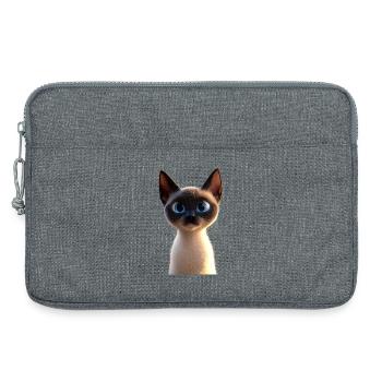 Siamkatze Siam Katze Siamese Cat Siamesen Katzen - Laptoptasche 13" - Grau meliert - Vorne