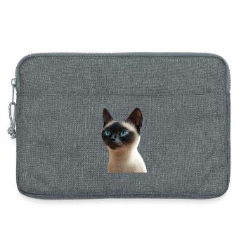 Siamkatze Siam Katze Siamese Cat Siamesen Katzen - Laptoptasche 13" - Grau meliert - Vorne