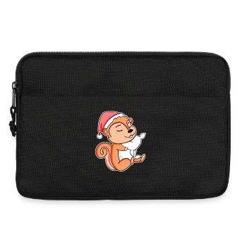 Écureuil mignon fatigué dormir à Noël - Sacoche pour ordinateur portable 13 pouces - noir - Devant