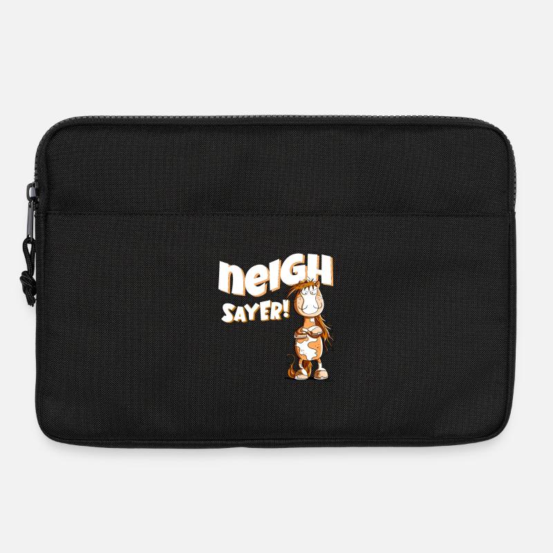 Neigh Sayer Nö Statement Pferde Spruch - Laptoptasche 13" - Schwarz