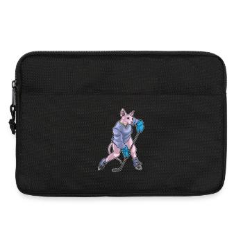 Sphynx Cat Bâton De Hockey Sur Glace - Sacoche pour ordinateur portable 13 pouces - noir - Devant