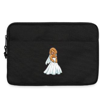 Poodle Bridal Wedding Dress Wedding - Laptop bag 13" - black - Front