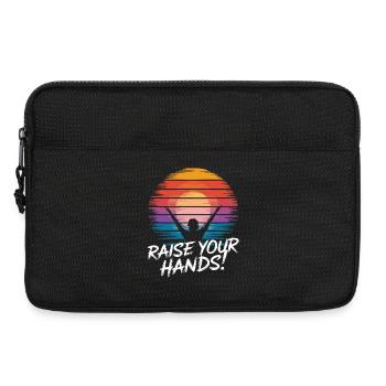 Silhouette de coucher de soleil avec message inspirant - Sacoche pour ordinateur portable 13 pouces - noir - Devant