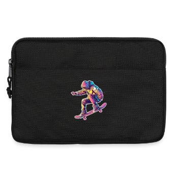 Retro Skateboarder - Laptoptasche 13" - Schwarz - Vorne