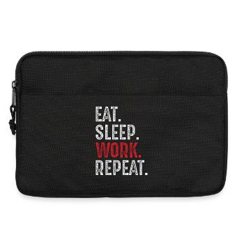 eat sleep work repeat - Laptop bag 13" - black - Front