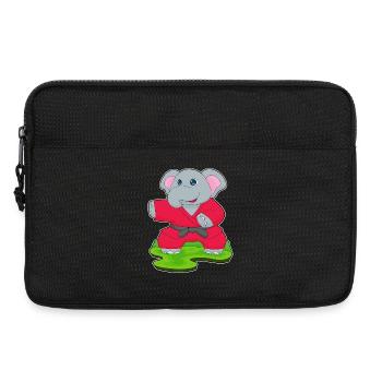 Elefant Karate Kampfsport - Laptoptasche 13" - Schwarz - Vorne