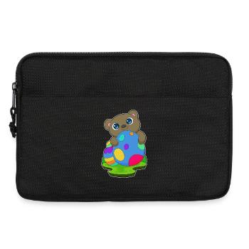 Bär Ostern Ostereier - Laptoptasche 13" - Schwarz - Vorne