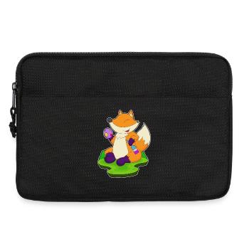 Peinture de Pâques de Fox - Sacoche pour ordinateur portable 13 pouces - noir - Devant