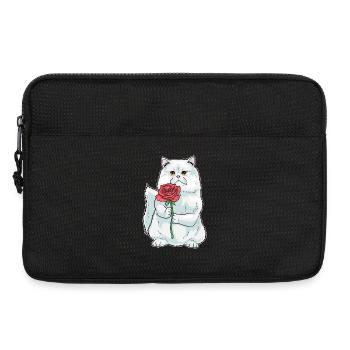 Persian Cat Rose - Laptop bag 13" - black - Front