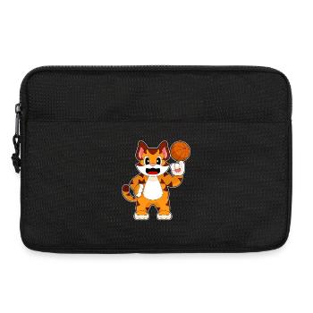 Tiger Basketballspieler Basketball - Laptoptasche 13" - Schwarz - Vorne