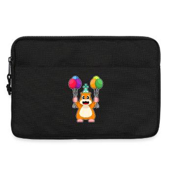 Hamster Birthday Balloon - Laptop bag 13" - black - Front