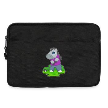 Pferd Golf Golfschläger - Laptoptasche 13" - Schwarz - Vorne