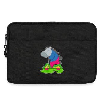Pferd Tretroller - Laptoptasche 13" - Schwarz - Vorne