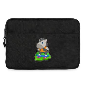 Horse Skater Skateboard - Laptop bag 13" - black - Front