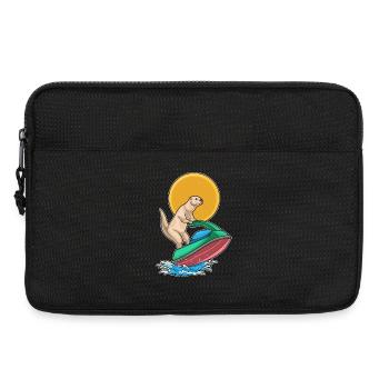 Otter Ocean Jet Ski Summer - Laptop bag 13" - black - Front