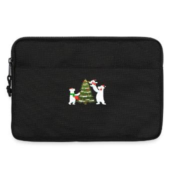 Noël de l’ours polaire - Sacoche pour ordinateur portable 13 pouces - noir - Devant