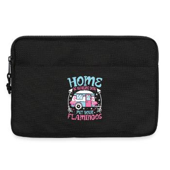 home is where you put your flamingos - Laptoptasche 13" - Schwarz - Vorne