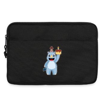 Gâteau d’anniversaire rhinocéros - Sacoche pour ordinateur portable 13 pouces - noir - Devant