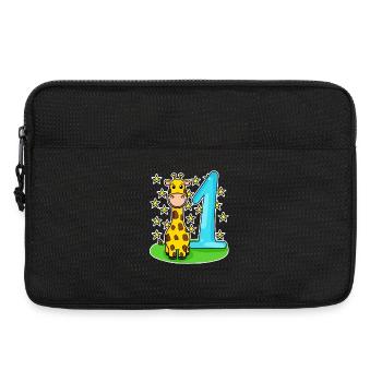 Number 1 Number One - Giraffe Motif - Laptop bag 13" - black - Front