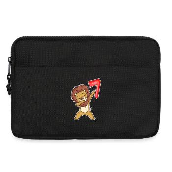 7. Geburtstag Motiv Löwe - 7 jahre alt - Laptoptasche 13" - Schwarz - Vorne