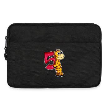 5. Geburtstag Motiv Giraffe - 5 jahre - Laptoptasche 13" - Schwarz - Vorne