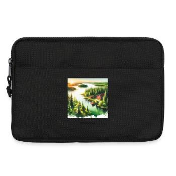 Summer Forest Rovaniemi Scandinavia Finland Nature - Laptop bag 13" - black - Front