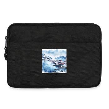 Pure Lofoten Winter Scandinavia Norway - Laptop bag 13" - black - Front