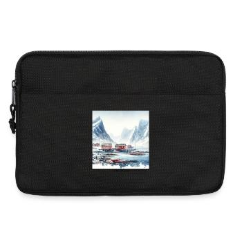 Lofoten Berge & Rorbuer Skandinavien Norwegen - Laptoptasche 13" - Schwarz - Vorne