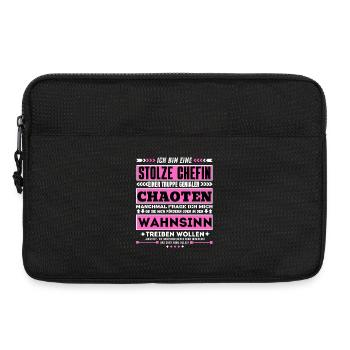 stolze Chefin einer truppe genialer Chaoten - Laptoptasche 13" - Schwarz - Vorne