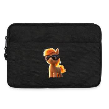Pony Reitpony Fohlen Reiterin Ponys Reiten Ponyhof - Laptoptasche 13" - Schwarz - Vorne