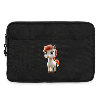Pony Reitpony Fohlen Reiterin Ponys Reiten Ponyhof - Laptoptasche 13" - Schwarz - Vorne