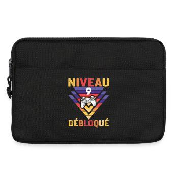 Level 9 Freigeschaltetes Geschenk 9 Jahre alter Gamer Geek Lustig - Laptoptasche 13" - Schwarz - Vorne
